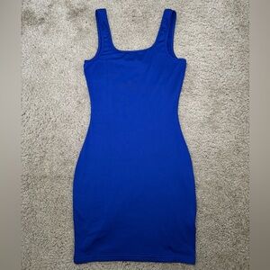 Blue Bodycon Form-Fitting Dress